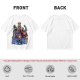 Olive T-shirt with Villainous Cartoon Character Group Print