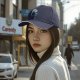 Black baseball cap with bat and full moon gothic graphic