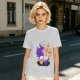 Olive T-Shirt With Cute Fantasy Bird Family Print