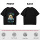Olive Summer Umbrella Graphic T-Shirt with Retro Beach Illustration
