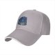 Black baseball cap with blue fantasy character explosion graphic