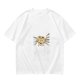 Olive Green T-Shirt With Surprised Face Graphic Print