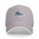 Black Baseball Cap With Wrestling Ring Graphic Print