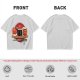 Olive t-shirt with cute cat sushi characters on a wooden platter