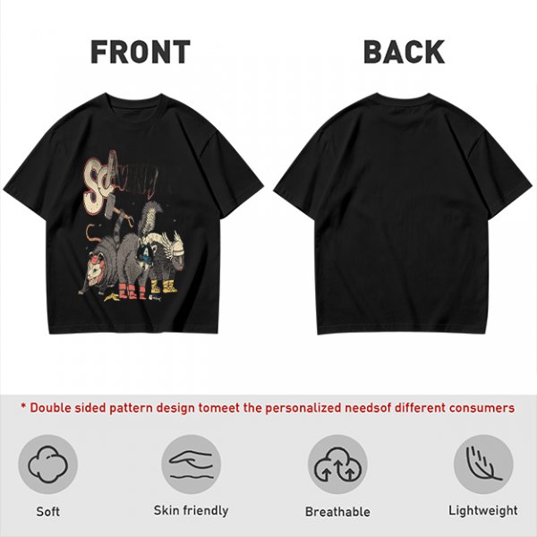 Olive Green T-Shirt With Superhero Animal Squad Graphic Print