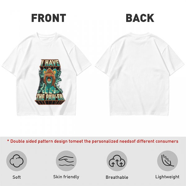 I Have The Paw-er Lion Graphic Olive T-Shirt