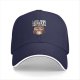 Black baseball cap with 'I just need coffee and silence' sleepy owl print