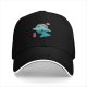 Black Baseball Cap With Anime Silhouette Sunset Art Print