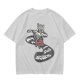 Olive graphic tee with raccoon driving car and 'Way to make bad decisions' text
