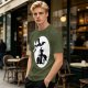 Olive Halloween Witch Silhouette Graphic Short Sleeve T-Shirt