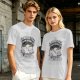 Olive t-shirt with exhausted unicorn hippo graphic and funny text