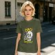 Olive T-Shirt With Funny Skull 'OMG Oh My Guac!' Print