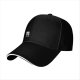 Black Baseball Cap With Cute Drumming Character Embroidery