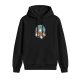 Black hoodie with My Neighbor Totoro anime character graphic