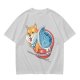 Olive T-shirt with Shiba Inu in Ramen Cup Graphic