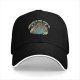 Black baseball cap with tired Earth graphic and 'Everything is fine except for' text