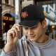 Black Baseball Cap With Autumn Dragon D20 Print For Tabletop RPG Fans