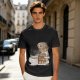 Owl on coffee books and caffeine mug graphic t-shirt