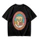 Olive T-Shirt with Sad Toast Holding Coffee and Phone Mental Bake Down Print