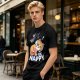 Olive T-Shirt with Don't Worry Be Nappy Sleeping Cat Graphic