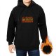 Black hoodie with 'I was told there would be a handbasket' flame graphic