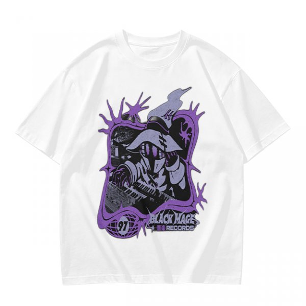 Olive Graphic T-Shirt with Black Mage Records Wizard Artwork