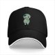 Black Baseball Cap With Kodama Forest Spirit Graphic Print