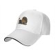 Black baseball cap with whimsical anime-style graphic print