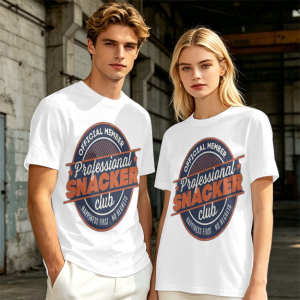 Olive T-Shirt with Professional Snacker Club Official Member Print
