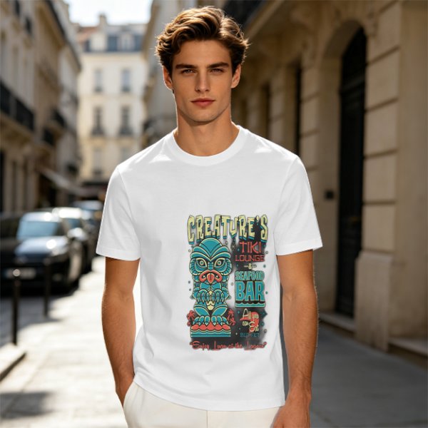 Creature's Tiki Lounge Seafood Bar Graphic T-Shirt