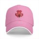 Black Baseball Cap With Red Anime Character Graphic Print