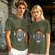 Olive t-shirt with 'I'm a Hot Mess' melting earth graphic