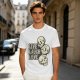 Olive Graphic T-Shirt with Live Laugh Love and Stacked Skulls