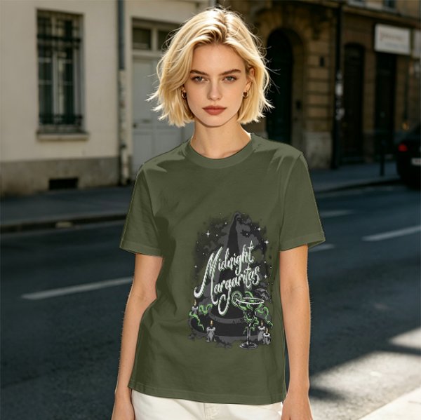 Midnight Margaritas Witch Themed Graphic T-Shirt