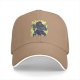 Black baseball cap with villainous fantasy warrior graphic print