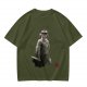 Olive T-Shirt Featuring Princess Mononoke Warrior Artwork