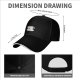 Black Baseball Cap with Teacup and Saucer Graphic Print