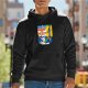 Black hoodie with 'How to Improve Conversations with Racists' graphic print