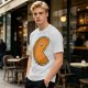Olive T-Shirt With Pac-Man Style Pumpkin Pie Graphic