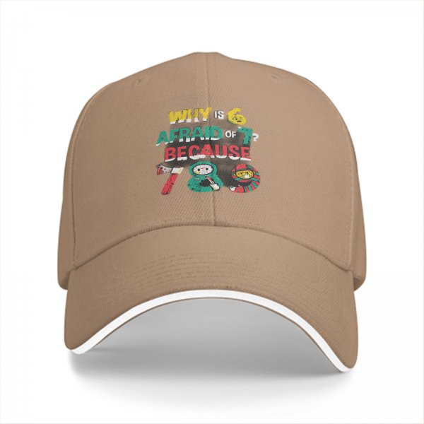 Why Is 6 Afraid Of 7? Because 7 8 9 Funny Math Cap