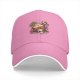 Black baseball cap with d20 skull and floral fantasy print