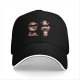 Black Baseball Cap With Cute Sloth Yoga Poses Graphic