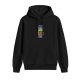 Black hoodie with retro mobile phone 'never forget' graphic