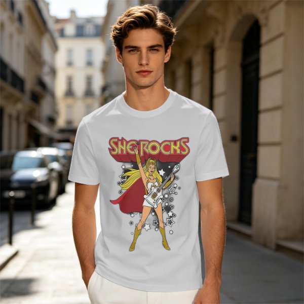 Olive Green She-Ra 'She Rocks' Graphic T-Shirt