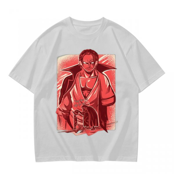 One Piece Shanks Graphic Print Olive T-Shirt