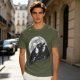 Olive T-Shirt Featuring Toothless Dragon Against Full Moon