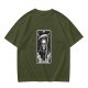 Olive T-shirt with The Death Tarot Card Grim Reaper Graphic