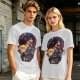 Attack on Titan themed graphic tee with anime character artwork