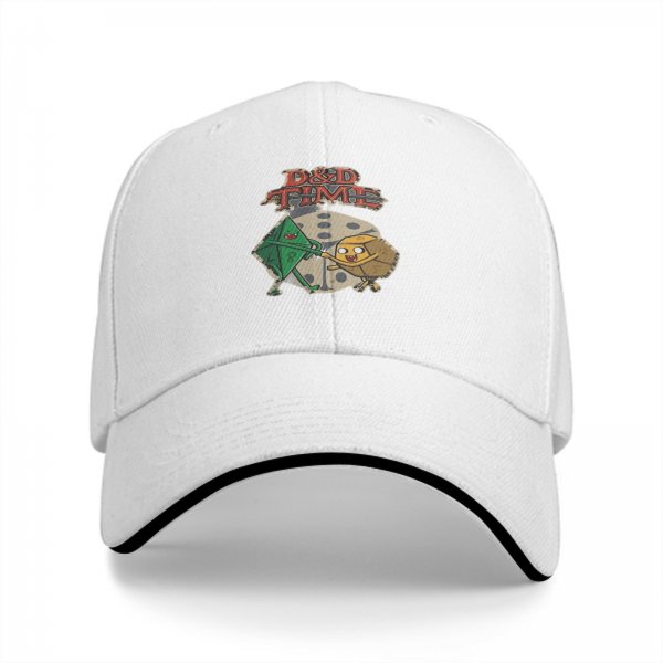 D&D Time Adventure Themed Baseball Cap With Dice Characters
