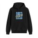 Black hoodie with Blue Tiger graphic print